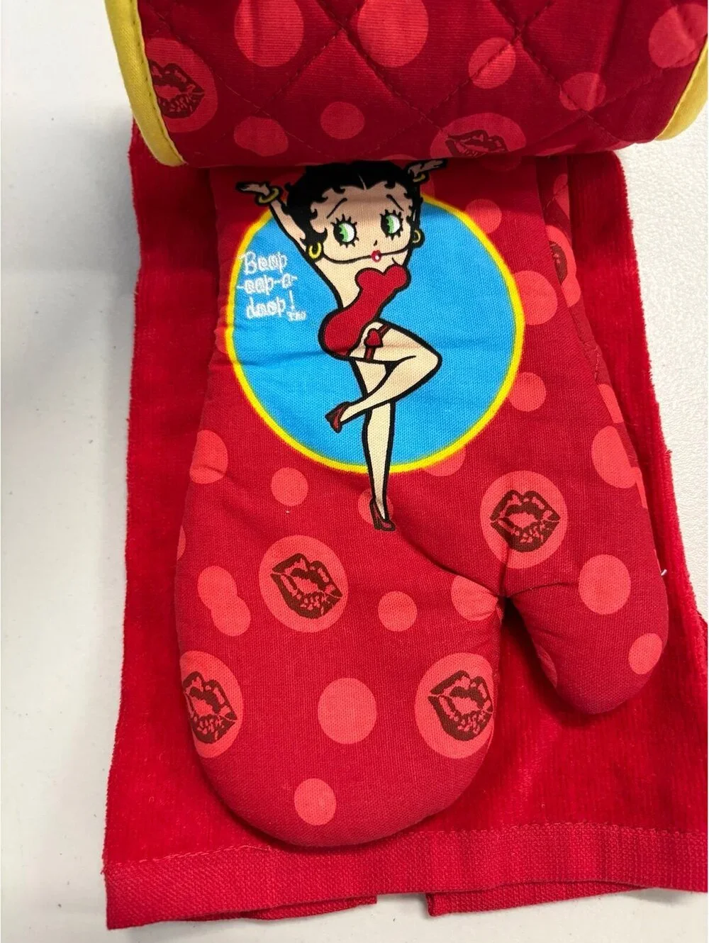 Betty Boop 3pc Kitchen Set NWT Jay Franco Dish Towel Pot Holder Oven Mitt 2006